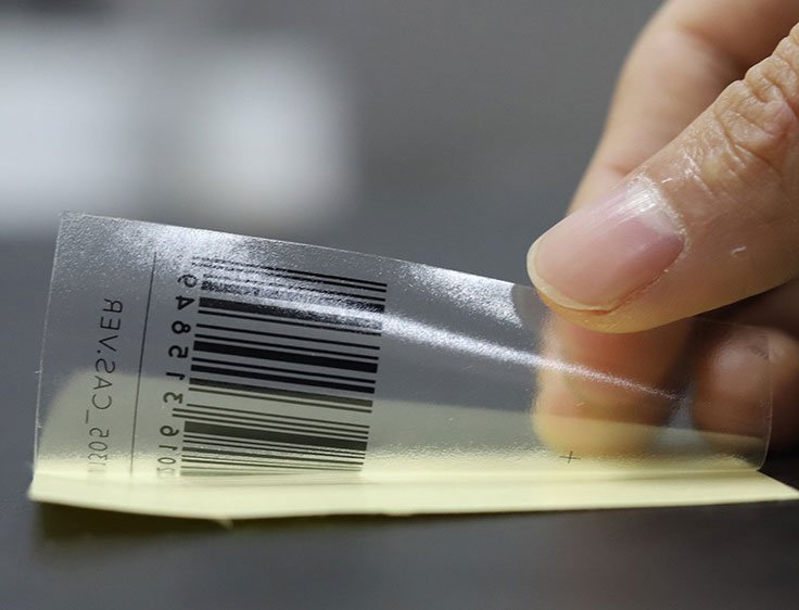 Etiquetas transparentes para códigos de barras