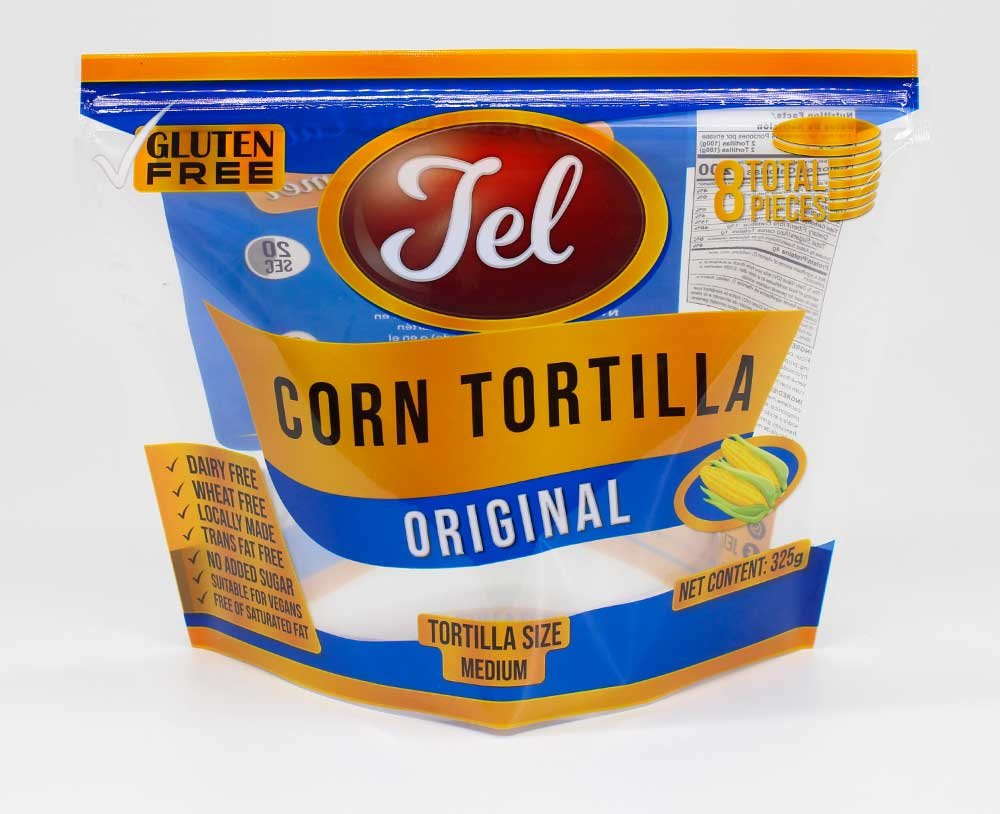Etiqueta para bolsas de snacks de maíz