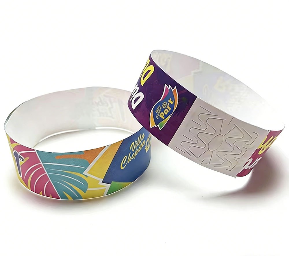 Pulseras Tyvek impresas digitalmente a color completo