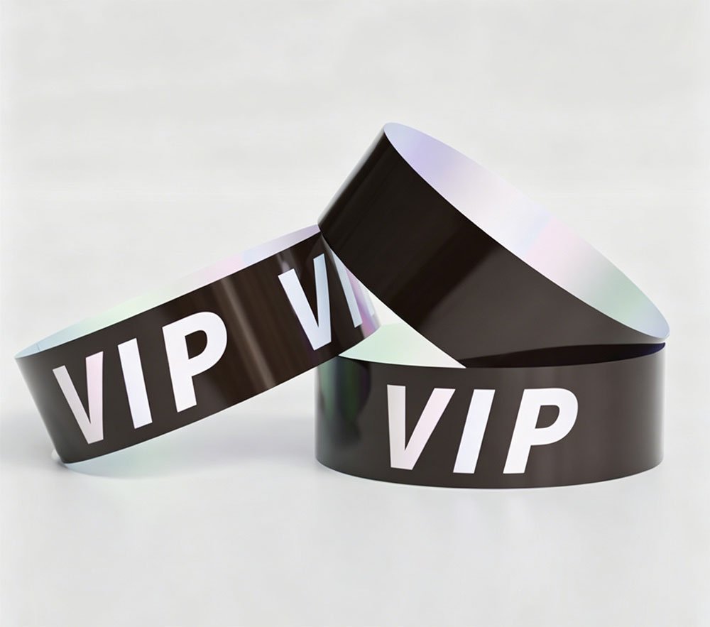 Pulseras holográficas desechables