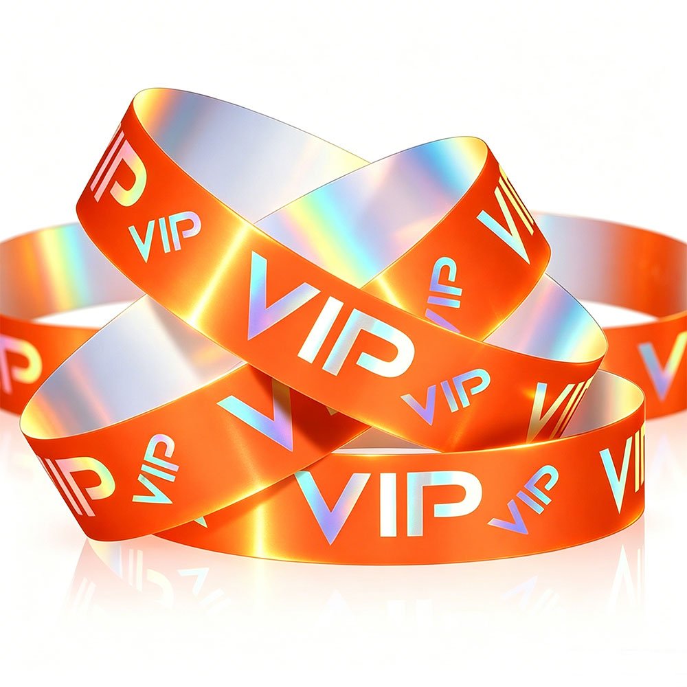 Pulseras holográficas Tyvek