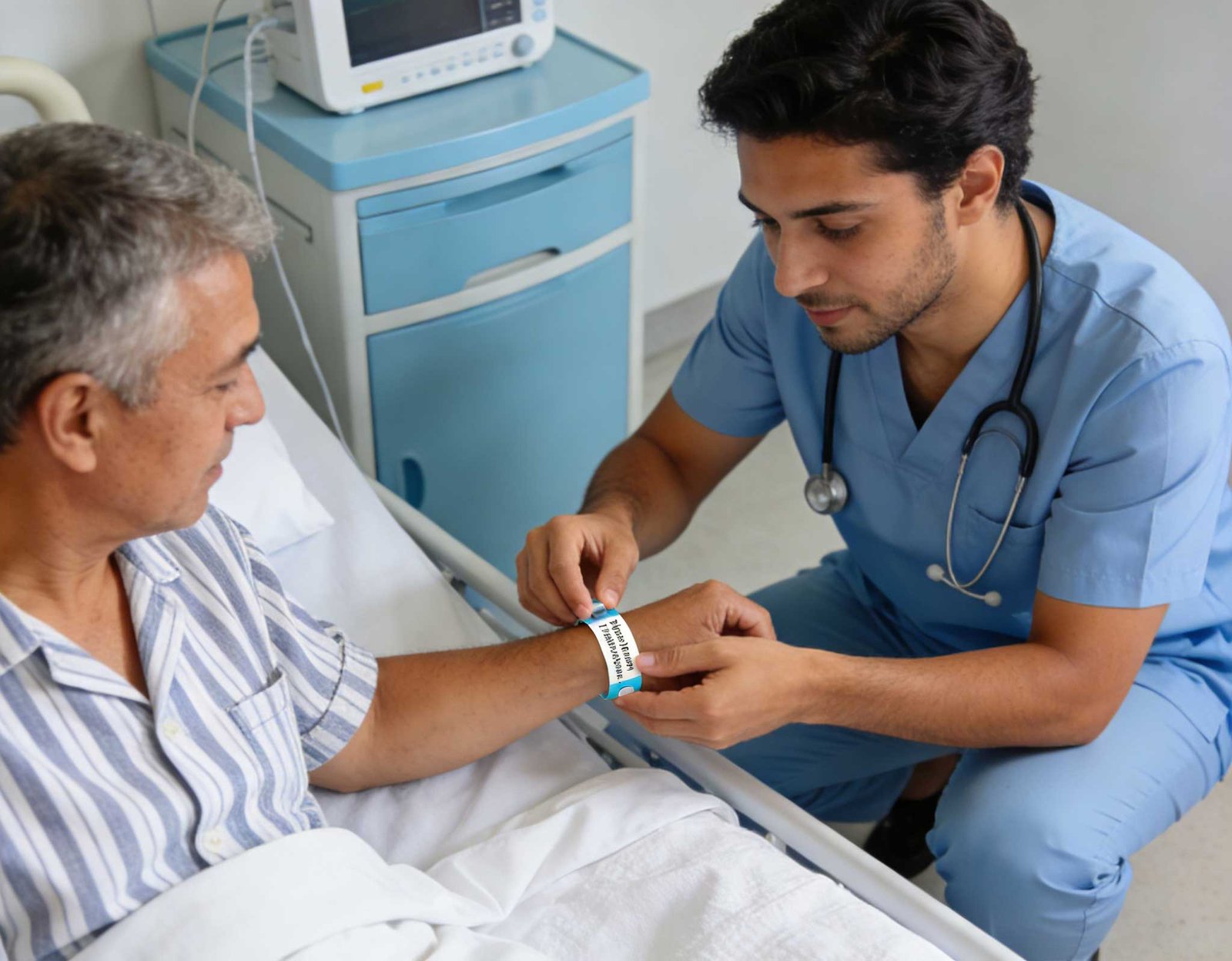 Pulseras térmicas de identificación de paciente hospitalario