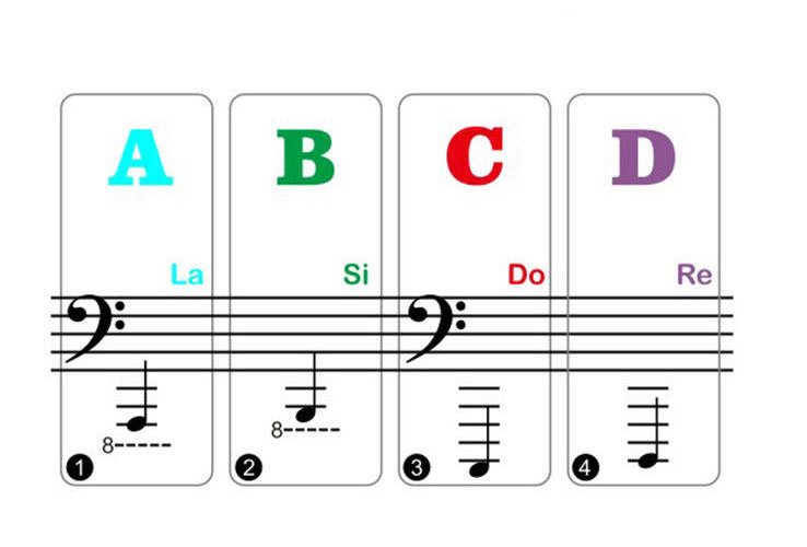 Etiqueta para teclas de piano