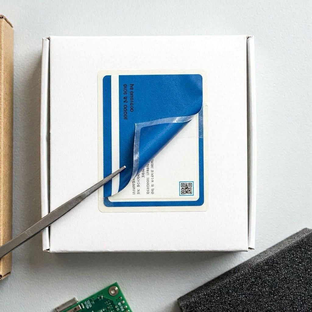 Etiquetas piggyback para electrónica