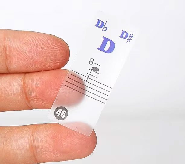 Etiquetas para teclas de piano removibles de papel