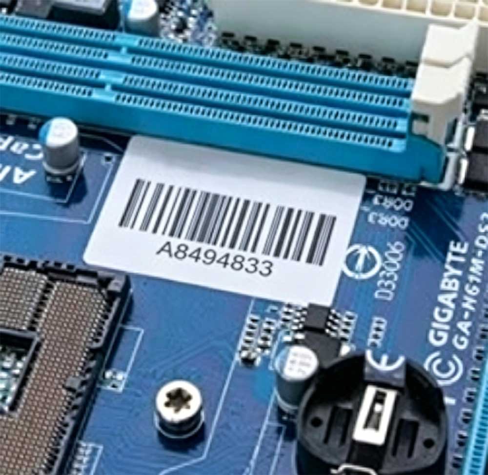 Etiquetas de código de barras de seguridad resistentes a alta temperatura