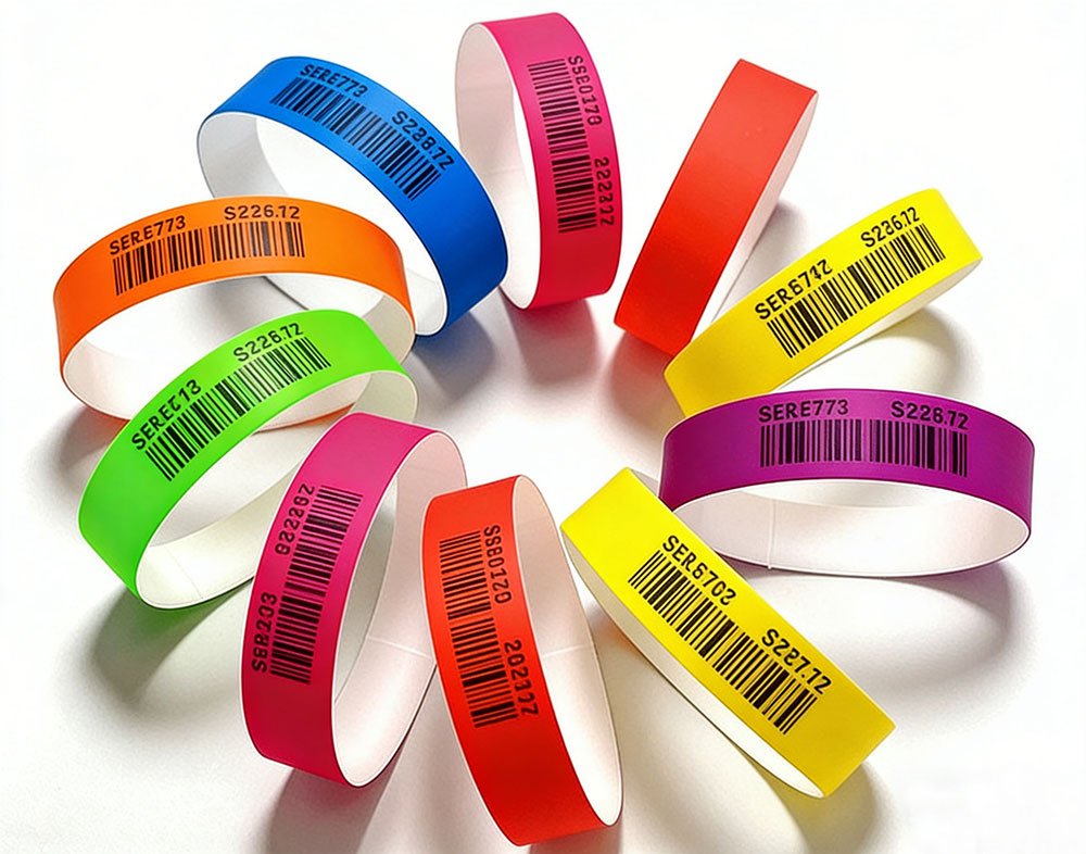 Pulseras Tyvek con numeración serial