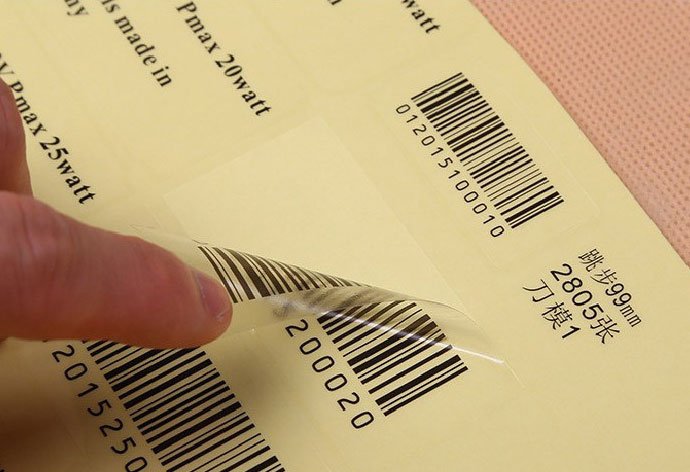 Etiquetas de código de barras transparentes